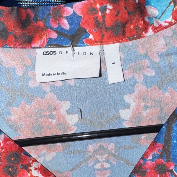 ASOS- NWOT Floral Button Down Shirt Size Large - Picture 5 of 13